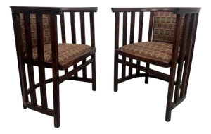 Set of Secession Fledermaus Armchairs by Josef Hoffmann, 1920s