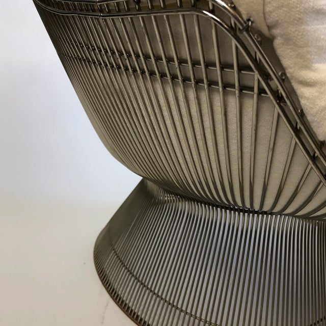 1970s Easy Lounge Chair With Ottoman Attributed to Warren Platner for Knoll For Sale - Image 10 of 13