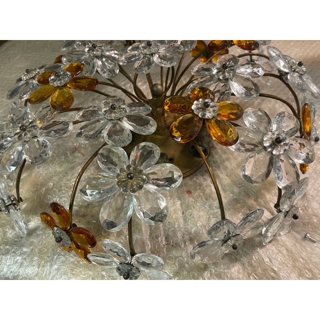 Murano Glass Flower Flushmount, 1960s For Sale - Image 12 of 14