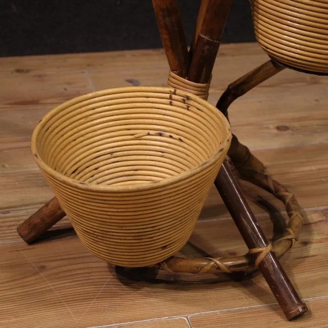 Italian Bamboo Vase Holder, 1960s For Sale - Image 10 of 13