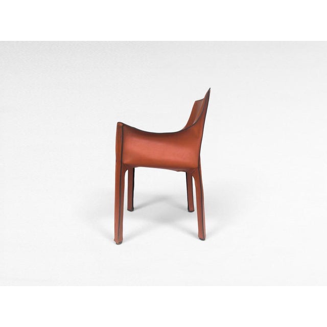 CAB 413 Chair in Cognac Leather by Mario Bellini for Cassina, Italy, 1970s For Sale - Image 11 of 18