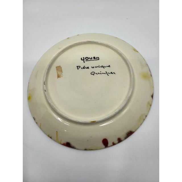 Mid-Century Modern Decorative Plate Decorated with Multicolored Fish by Yves Alain Pleuven for Quimper, 1950s For Sale - Image 3 of 10