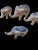 Delft Vintage Blue White Chinoiserie Miniature Delft Style Elephant Room Decor Statues- Set 4 For Sale - Image 4 of 7