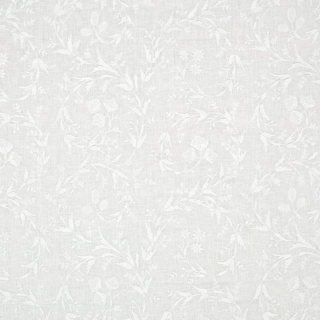 Contemporary Sample - Schumacher Fiorentina Embroidery Sheer Fabric in Ivory For Sale - Image 3 of 3