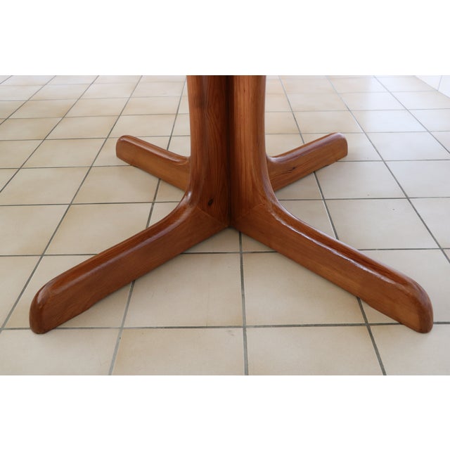 Wood Extendable Round Table in Wood, 1970s For Sale - Image 7 of 17