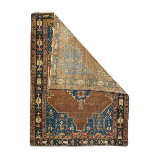 Antique Senneh Rug 3'6'' x 4'8'' For Sale - Image 4 of 11