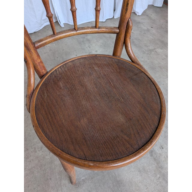 Vintage Carved Bentwood Dining Chair in the style of Thonet Style, 1960s For Sale - Image 18 of 18