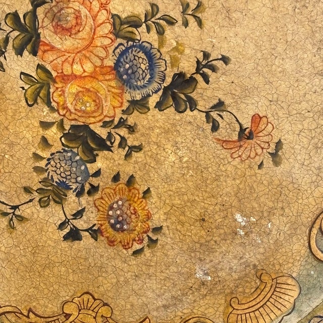 Mid-20th Century Hand Painted Papier-Mâché Serving Tray For Sale In Baltimore - Image 6 of 18