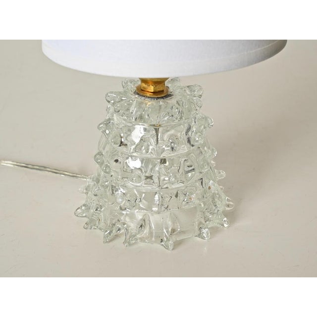 Murano Rostrato Glass and Brass Table Lamps by Barovier, Italy, 1940s, Set of 2 For Sale - Image 13 of 18