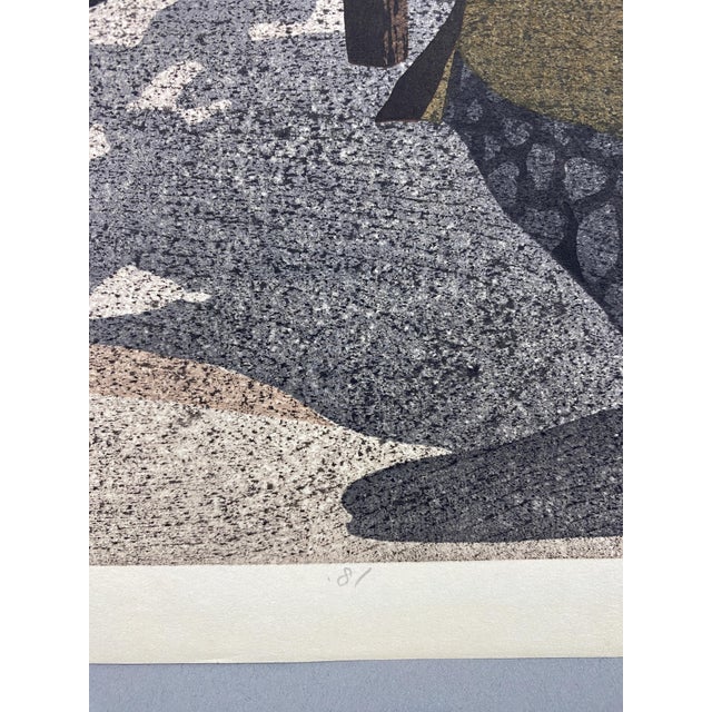 Masao Ido, Ikaruga No Sato, 1981, Woodblock Print For Sale - Image 10 of 17