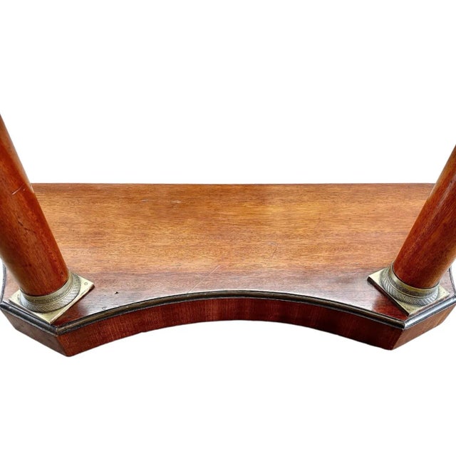Late 19th Century Late 19th Century French Empire Style Demilune Console Table For Sale - Image 5 of 7