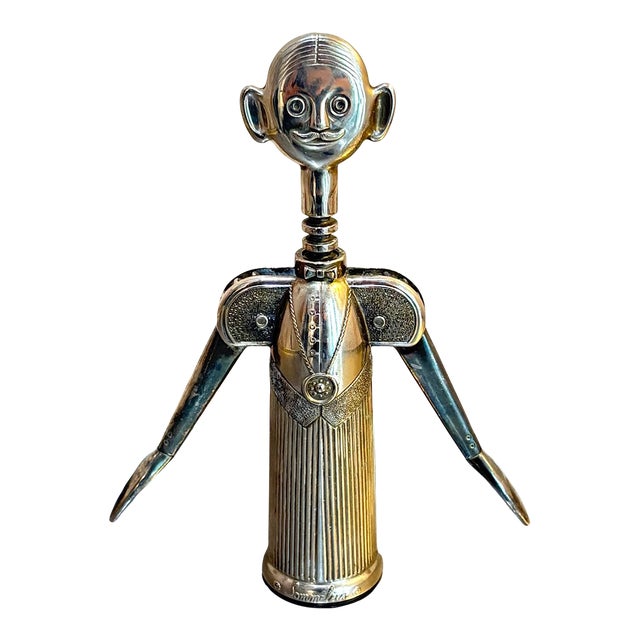 "Pierre the Sommelier" Wine Bottle Opener by Aldo Columbo For Sale
