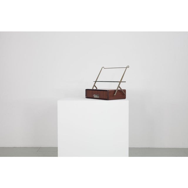 Mid-Century Modern Italian Floating Bedside Tables in Rosewood by Silvio Cavatora, 1950s, Set of 2 For Sale - Image 3 of 18