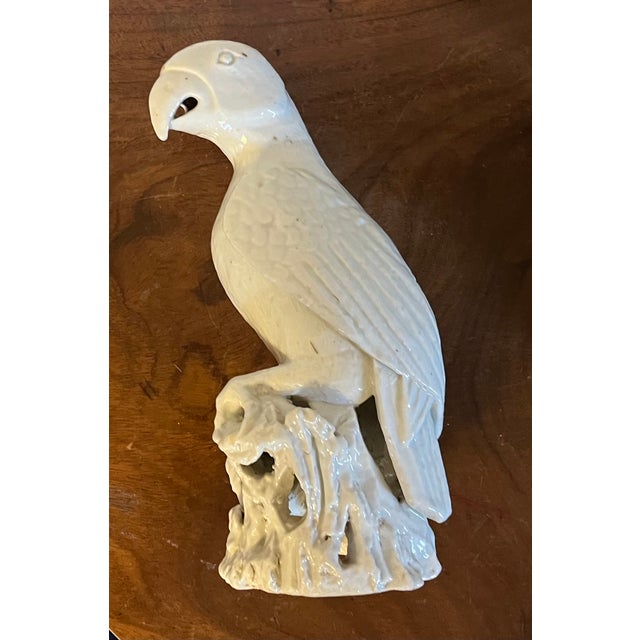 Antique 18th Century Chinese Blanc De Chine White Porcelain Parrot For Sale - Image 4 of 18