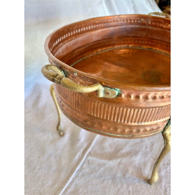 Early 20th Century French Copper and Brass Jardiniere For Sale - Image 6 of 13