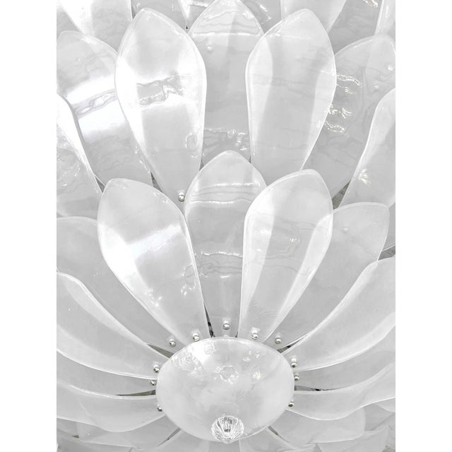 Sanded Petals Murano Glass Flush Mount by Simoeng For Sale - Image 4 of 6