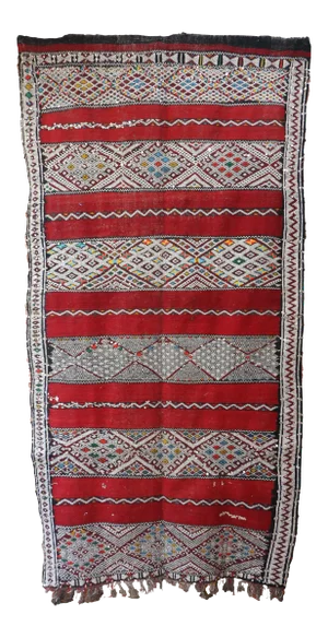 Kilim Moroccan Vintage Rug 5x10 Ft