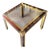 Vintage 80s Modern Faux Bois Brass Coffee Table For Sale