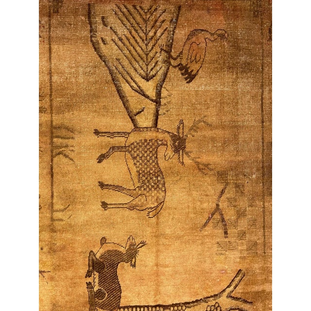 19th Century Animal Style Samarkand Rug For Sale In Los Angeles - Image 6 of 9
