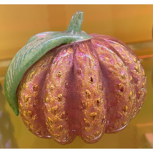 Pumpkin Murano Glass Pumpkin Circa 1960s For Sale - Image 8 of 12
