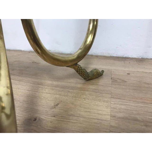 Metal Brass Glass Coffee Table For Sale - Image 7 of 12