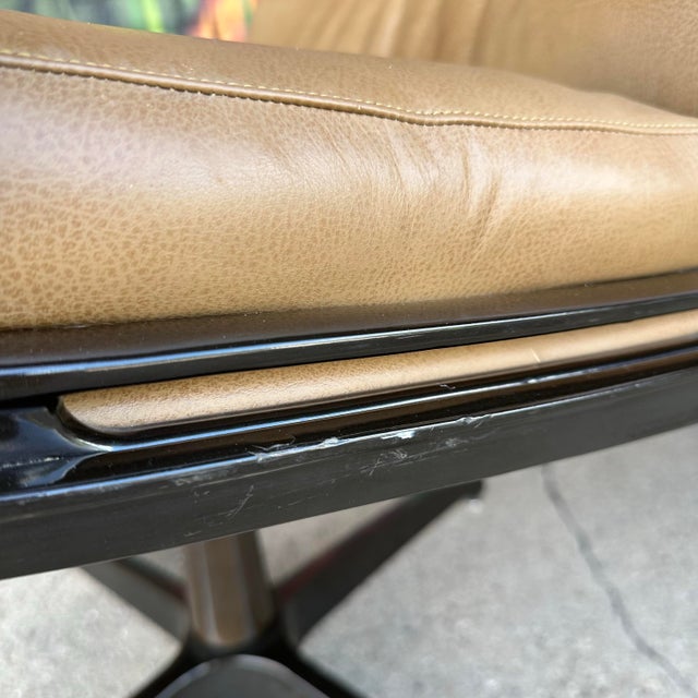 Pair of Tan Leather Office Chairs by Alfred Kill For Sale - Image 11 of 12