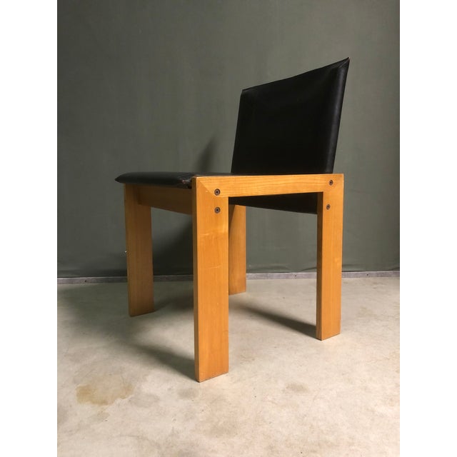 Very elegant set of thick saddle leather side chairs. This piece is designed in the style of the selected designer and/or...