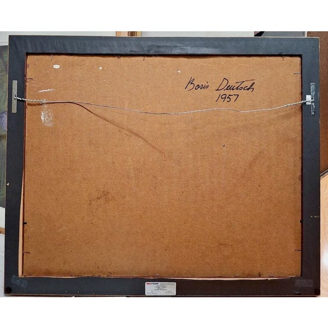 Wood A Soulful Modernist Portrait, by Boris Deutsch (1892-1978) For Sale - Image 7 of 8