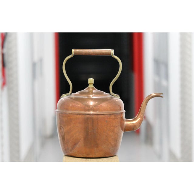 Large Copper Ketle with Brass Handle, France, 1970s For Sale - Image 9 of 16