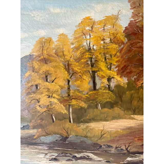 1960s Huge 44"x36" Original Mid-Century Oil Painting by Virginia Lynn - Chatsworth Art Studio Provenance For Sale - Image 5 of 11