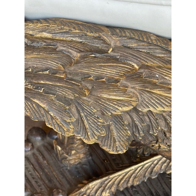 Vintage Italian Carved and Giltwood Grotto Chair For Sale - Image 9 of 9