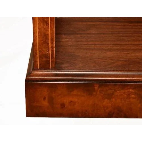 Wood Vintage Burr Walnut Open Bookcases, Set of 2 For Sale - Image 7 of 10