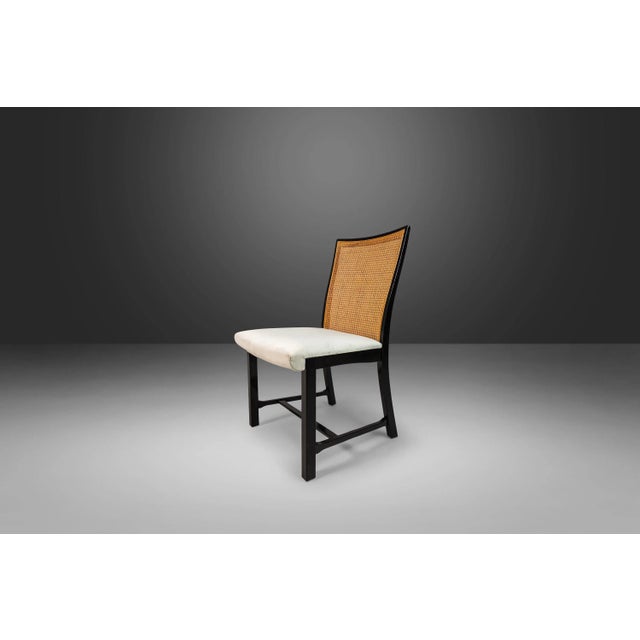 Ebonized Dining Chairs with Cane Backs by Michael Taylor for Baker Furniture, circa 1960s - Set of 6 For Sale - Image 11 of 12