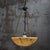 French Art Deco Alabaster Pendant with Brass Mount, 1920s For Sale - Image 4 of 8