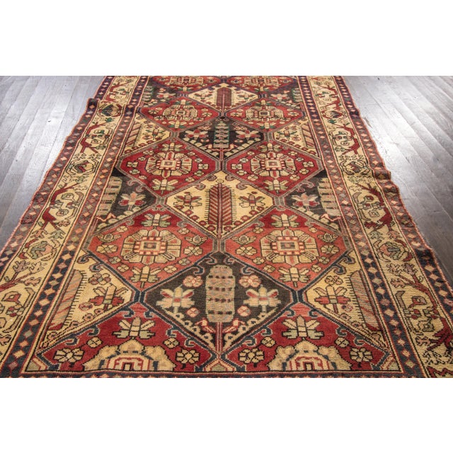 Persian Mid 20th Century Mid-Century Vintage Persian Bakhtiari Multicolor Handmade Wool Rug For Sale - Image 3 of 7