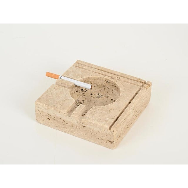 Mid-Century Modern Square Travertine and Marble Ashtray by Mannelli, 1970s For Sale - Image 9 of 14