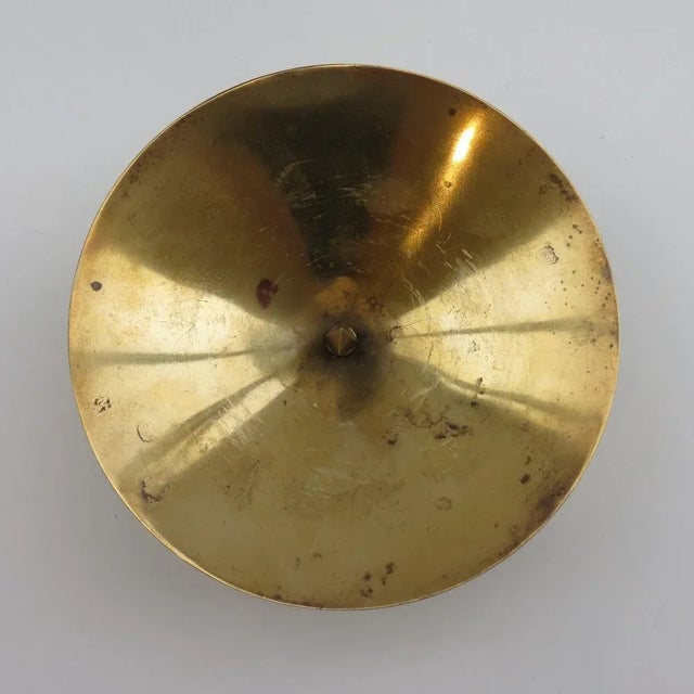 Quality sheet and cast brass candle holder from Vienna, Austria, by Walter Bosse and Herta Baller. Very good quality, the...