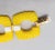 Vintage 1971 Signed Napier Yellow & White Lucite Link Bracelet For Sale - Image 9 of 9
