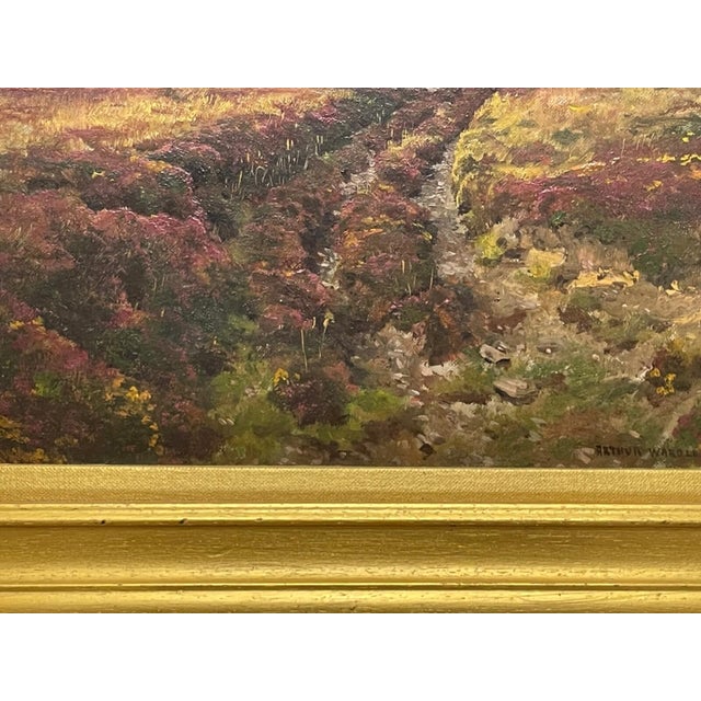 Arthur Wardle Signed Exmoor Moorland Landscape Oil Painting, British Victorian Circa 1900 For Sale - Image 14 of 18