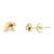 Contemporary 10K Yellow Gold 1/10 Cttw Round Brilliant-Cut Diamond Espira Swirls Solitaire Push Back Stud Earrings, A Pair For Sale - Image 3 of 7