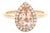 1.20ctw Morganite & Diamond Pear Shape Ring, 14k Yellow Gold, Ring Size 6 For Sale