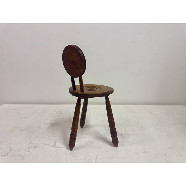 Wood French Carved Oak Chair in the style of Charles Dudouyt, 1950s For Sale - Image 7 of 15