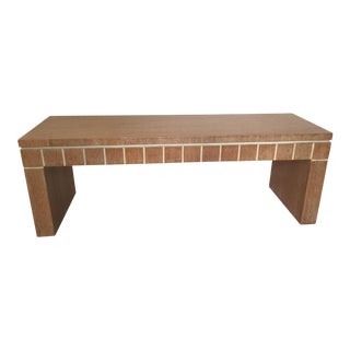 Cerused Finish Oak Bench For Sale