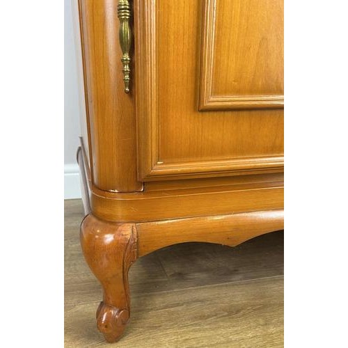 Brown Vintage French Louis XVI Style Carved 3-Door Armoire For Sale - Image 8 of 12