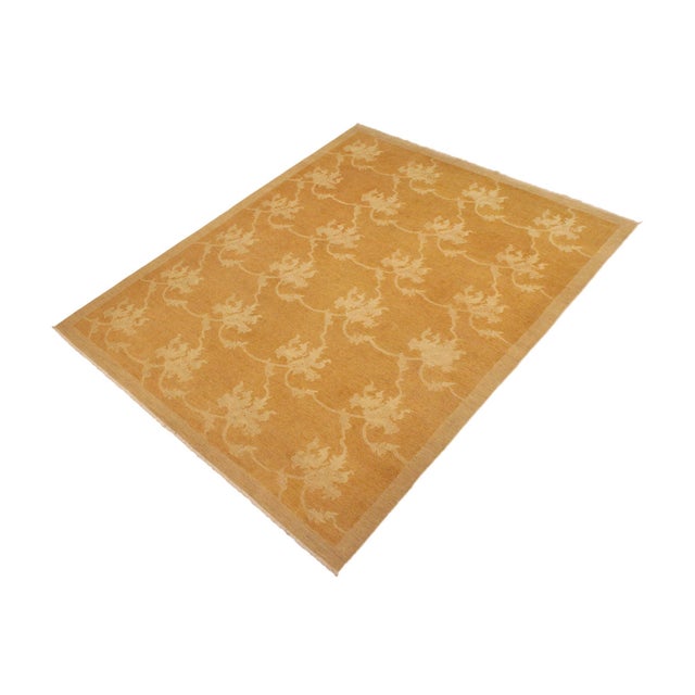 "Enhance the ambiance of your home with this magnificent Persian-influenced Turkish hand-knotted rug made by skilled...