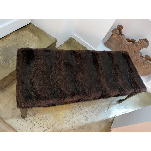 1990s Bronze and Polyester Fur Bench by Pucci De Rossi, 1990s For Sale - Image 5 of 8