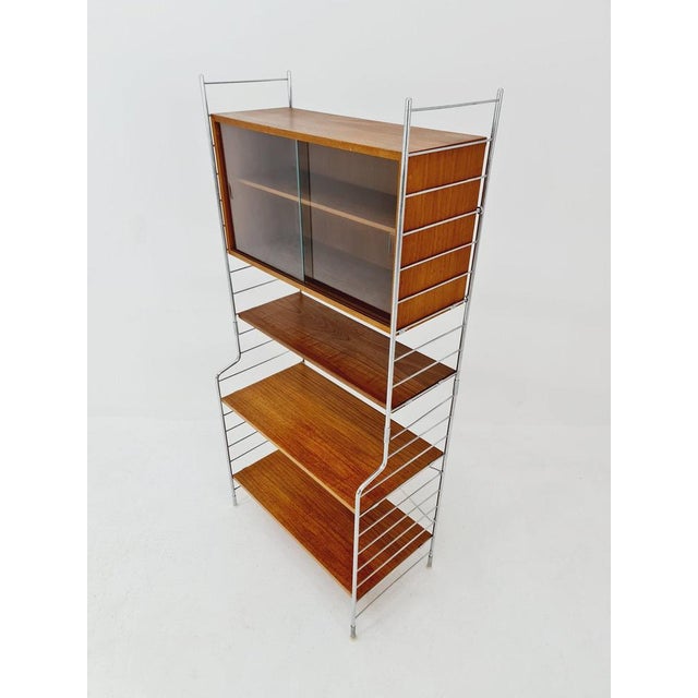 Free Standing String Shelf-System with Cabinet in Teak from WHB Germany, 1950s For Sale - Image 6 of 11