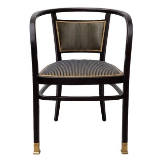 Secessionist Armchairs by Otto Wagner for the Dispatch Office of the Daily Newspaper Die Zeit / Mundus, Vienna, 1901, Set of 2 For Sale