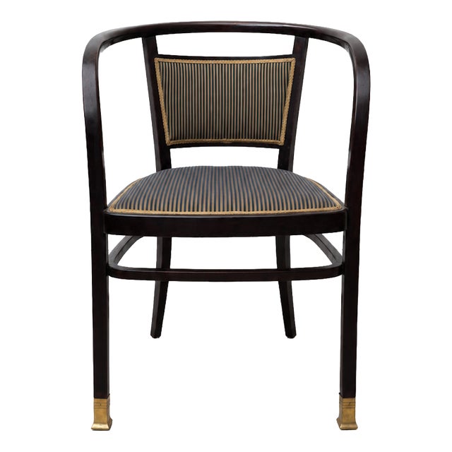 Secessionist Armchairs by Otto Wagner for the Dispatch Office of the Daily Newspaper Die Zeit / Mundus, Vienna, 1901, Set of 2 For Sale