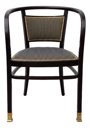 Secessionist Armchairs by Otto Wagner for the Dispatch Office of the Daily Newspaper Die Zeit / Mundus, Vienna, 1901, Set of 2